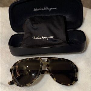 Salvatore Ferragamo Tortoise Shell Sunglasses